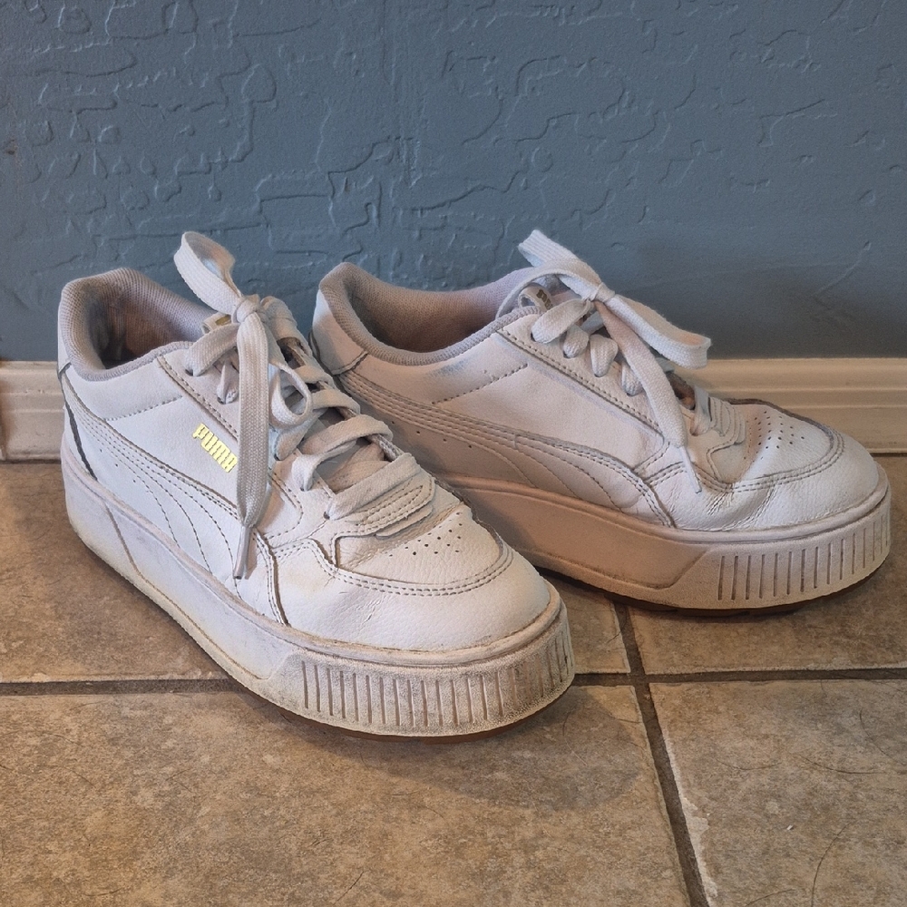 Puma White Platform Sneakers